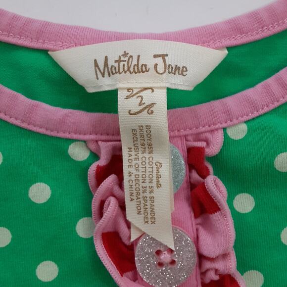 Matilda Jane Gingerbread Village Dress Girls 2 Christmas Twirl Dress Candy - Picture 8 of 11